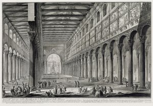 Section through the Interior of the Basilica San Paolo fuori le Mura (from: Views of Rome) by Giovanni Battista Piranesi