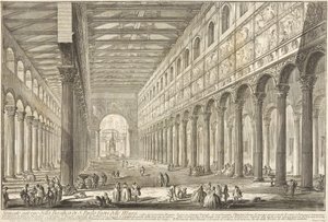 Section through the Interior of the Basilica of Saint Paul Outside the Walls by Giovanni Battista Piranesi