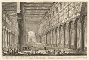 Interior Section of the Basilica of St. Paul Outside the Walls
