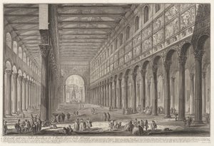 Interior Cross-section of the Basilica of St. Paul Outside the Walls