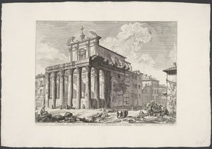 Temple of Antoninus and Faustina in Rome by Giovanni Battista Piranesi