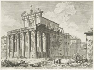 Temple of Antoninus and Faustina in Rome (series title: Views of Rome) by Giovanni Battista Piranesi