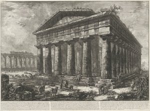 Temple of Neptune at Paestum, Various Views of the Remains of Three Large Buildings Still Standing in Paestum (series title)