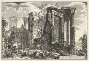 Temple of Vesta and the Temple of the Tiburtine Sibyl in Tivoli by Giovanni Battista Piranesi