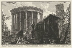 Temple of Vesta and the Temple of the Tiburtine Sibyl in Tivoli by Giovanni Battista Piranesi