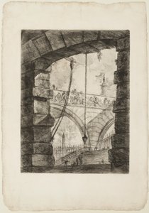 The Grand Piazza, Plate 4 from Imaginary Prisons by Giovanni Battista Piranesi