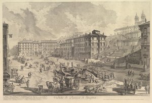 The Piazza di Spagna by Giovanni Battista Piranesi
