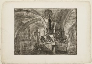 The Pier with a Lamp (plate 15 from Imaginary Prisons) by Giovanni Battista Piranesi
