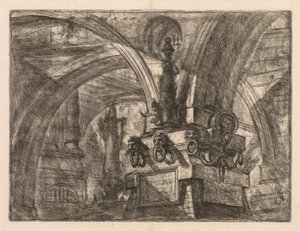 The Prisons: Round Arches Springing from a Square Column, 1745-1750 by Giovanni Battista Piranesi