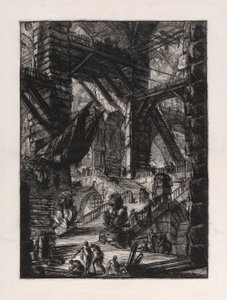 The Staircase with Trophies, Plate 8 from Carceri by Giovanni Battista Piranesi