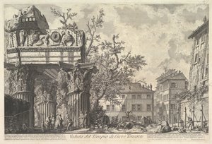 The Temple of Vespian Veduta del Tempio di giove Tonante, ca. 1756 by Giovanni Battista Piranesi