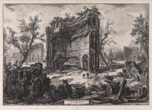 View of the Remains of the Buildings on the Second Floor of the Baths of Titus, from Views of Rome by Giovanni Battista Piranesi