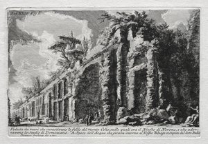 View of the Walls Surrounding the Slopes of Mount Caelius by Giovanni Battista Piranesi