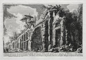 View of the Walls Surrounding the Slopes of Monte Celio by Giovanni Battista Piranesi