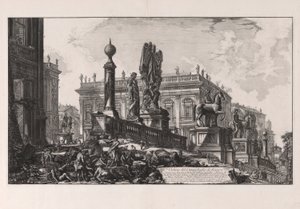 View of the Campidoglio from the Side, from Vedute di Roma (Views of Rome)