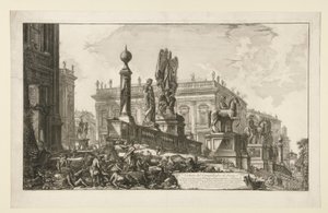 View of the Campidoglio, from the side, from Vedute di Roma