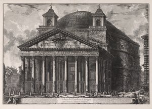 View of the Pantheon of Agrippa, today Santa Maria ad Martyres, from Views of Rome by Giovanni Battista Piranesi