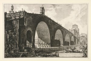 View of the Milvian Bridge over the Tiber Two Miles Outside Rome, from Vedute di Roma by Giovanni Battista Piranesi