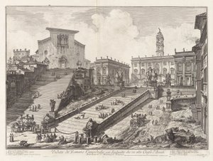 View of the Roman Capitol with Staircase by Giovanni Battista Piranesi