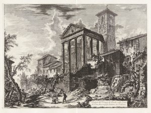 View of the Temple of Hercules at Cori, Ten Miles Distant from Velletri, from Views of Rome