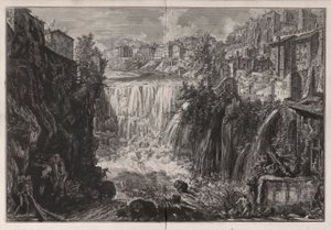 View of the Waterfall of Tivoli, from Views of Rome by Giovanni Battista Piranesi