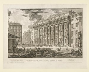 View of the Customs House in Piazza di Pietra, from Vedute di Roma