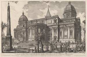 View of the Rear Facade of the Basilica of St. Mary Major by Giovanni Battista Piranesi