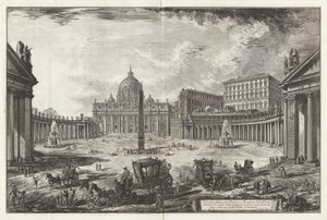 View of Large Piazza and Basilica of Saint Peter by Giovanni Battista Piranesi