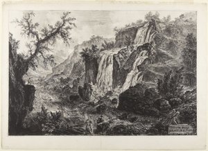 View of the Small Waterfalls at Tivoli by Giovanni Battista Piranesi