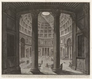 Interior View of the Pantheon by Giovanni Battista Piranesi