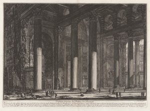 Interior View of the Pronaos of the Pantheon, from Vedute di Roma by Giovanni Battista Piranesi