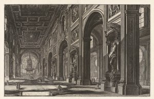 Interior View of the Basilica of San Giovanni Laterano, from Views of Rome by Giovanni Battista Piranesi