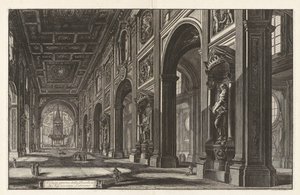 Interior View of the Basilica of San Giovanni Laterano, from “Vedute di Roma” by Giovanni Battista Piranesi