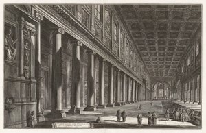Interior View of the Basilica of Santa Maria Maggiore, from Views of Rome by Giovanni Battista Piranesi