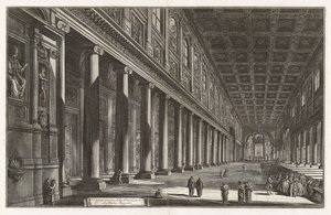 Interior View of the Basilica of Santa Maria Maggiore, from Vedute di Roma (Views of Rome) by Giovanni Battista Piranesi