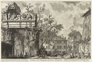 Veduta with the Temple of Jupiter Tonans by Giovanni Battista Piranesi