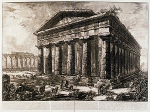 View of Temple of Neptune at Paestum