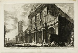 View of the Basilica of St. Paul outside the Walls, built by Constantine the Great, from Views of Rome by Giovanni Battista Piranesi
