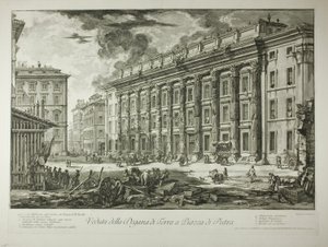 View of the Customs House in Piazza di Pietra, from Views of Rome