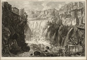 View of the Grand Cascade at Tivoli, from Views of Rome by Giovanni Battista Piranesi