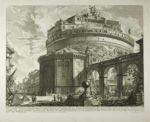 View of the Mausoleum of the Emperor Hadrian (now called Castel Sant’Angelo) from the Rear, from Views of Rome by Giovanni Battista Piranesi