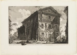 View of the Temple of Bacchus, now the church of S. Urbano, two miles distant from Rome, beyond the Porta S. Sebastiano, from Views of Rome by Giovanni Battista Piranesi