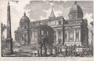 View of the rear entrance of the Basilica of S. Maria Maggiore, c.1760-1778 by Giovanni Battista Piranesi