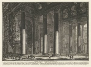 Entrance Hall of the Pantheon in Rome (title on object: Internal View of the Pronaos of the Pantheon, series title: Views of Rome, drawn and engraved by Giambattista Piranesi, Venetian architect)