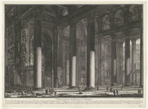Entrance Hall of the Pantheon in Rome (series title: Views of Rome)