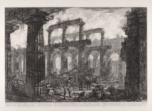 View of the Remains of the Cella of the Temple of Neptune, from Different Views by Giovanni Battista Piranesi