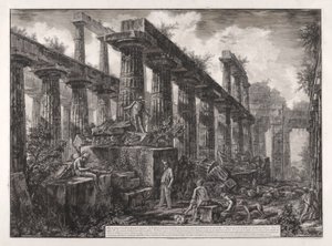 View of the Remains of the Cella of the Temple of Neptune, from 