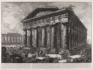 View of the Temple of Neptune, Tutelary God of the Ancient City of Pesto by Giovanni Battista Piranesi