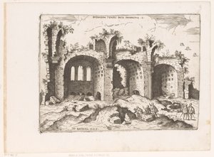 View of the Basilica of Maxentius in Rome by Giovanni Battista Pittoni (I)
