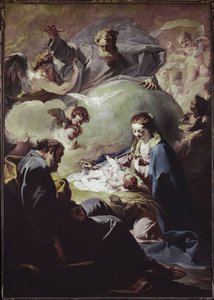 Nativity with the Almighty and the Holy Spirit by Giovanni Battista Pittoni